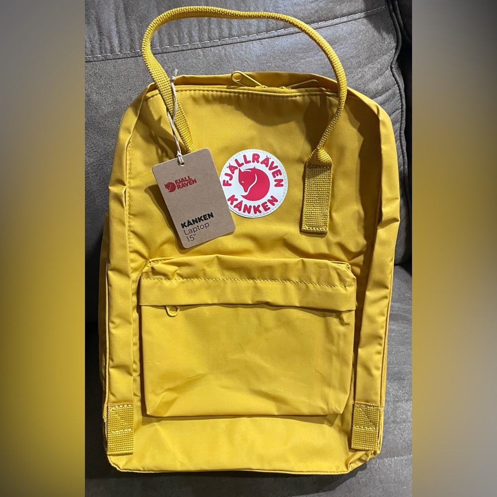 NWT- Fjallraven Kanken Ochre/Yellow Backpack 15”Laptop